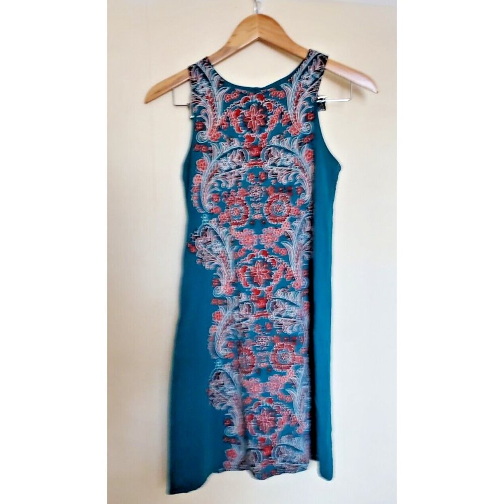 Xhilaration Boho Print Green Brown Boho Paisley XS